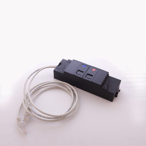 Oblique Voice & Data Block - Underdesk data & AV modules. Plastic block. Module underdesk power.